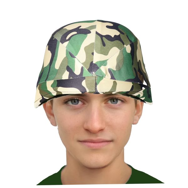 Carnaval verkleed soldaten/leger Helm - camouflage print - voor kinderen tot 12 jaar
