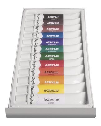 Rayher hobby Acrylverf schilder setje - 12 kleuren tubes van 12 ml -