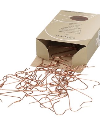 Decoris Kerstbalhaakjes - 50x - koper - 3.5 cm - kerstballen haakjes