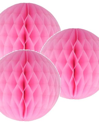 3x decoratie bal lichtroze 10 cm