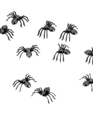 Nep spinnen/spinnetjes 2 cm - zwart - 80x stuks - Horror/griezel thema decoratie beestjes