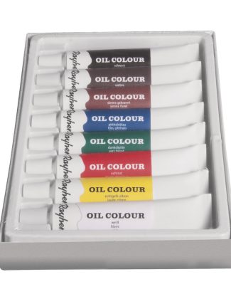 Olieverf schilder set tubes 8 kleuren 12 ml -