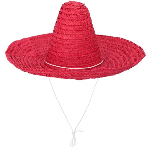 Carnaval verkleed Sombrero hoed Fiesta - rood - volwassenen - polyester - Luxe uitvoering