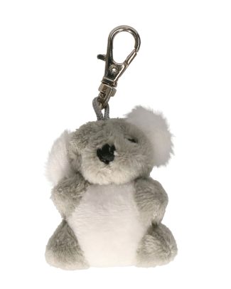 Nature Planet Koala Sleutelhanger knuffel - pluche - 6 cm - grijs - cadeau knuffels