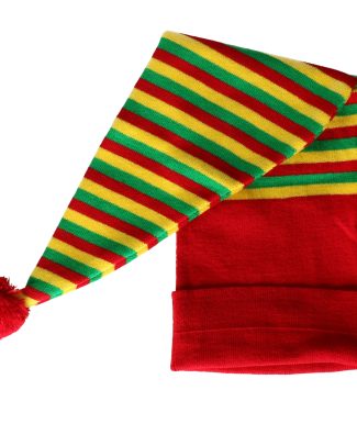 Verkleed slaapmuts voor volwassenen - rood/geel/groen - polyester - slaapmutsen