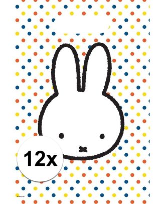 Nijntje thema uitdeelzakjes/snoepzakjes - 12x stuks - 30 x 21 cm - Feestzakjes - Kinderfeestje