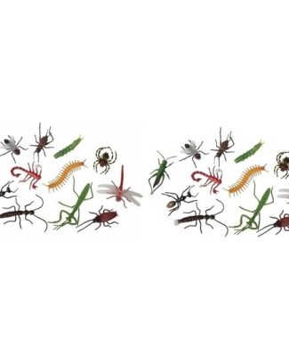 24x Plastic enge Halloween beestjes insecten