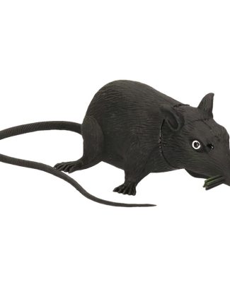 Piepende horror decoratie rat - 13 cm - griezelige Halloween beestjes