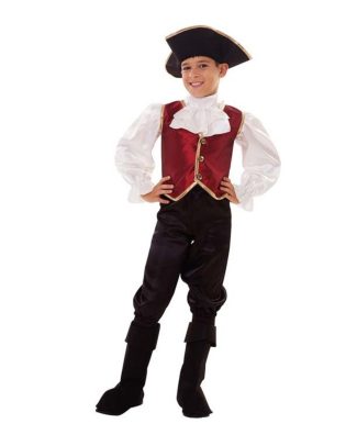 Piraten kostuum rood / zwart voor jongens / vierdelige verkleed set