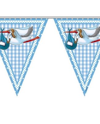 Feest vlaggetjes geboorte jongen