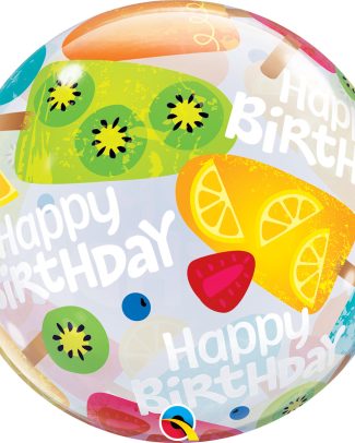 Happy Birthday Bubbles Ballon Fruit 46cm