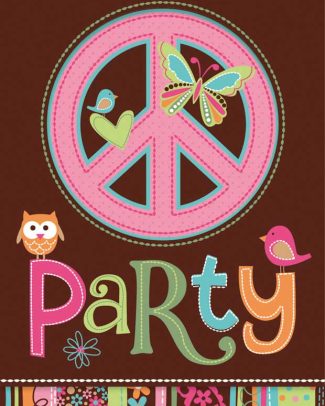 Uitnodigingen Hippie Chick Birthday - 8 stuks
