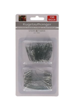 Kerstbalhaakjes - 150x - zilver - kerstballen ophangen haakjes