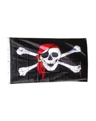 Piraten thema vlag Bones 90 x 150 cm - Feestartikelen/versiering