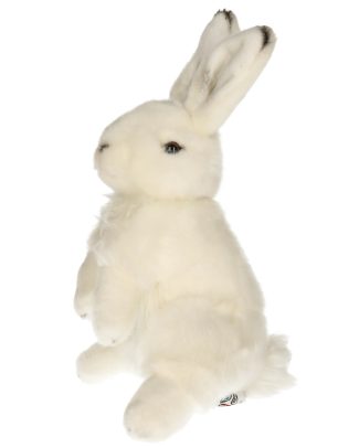 Pluche sneeuwhaas knuffel - wit - 30 cm - hazen/konijnen knuffel dieren