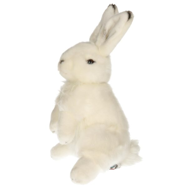 Pluche sneeuwhaas knuffel - wit - 30 cm - hazen/konijnen knuffel dieren