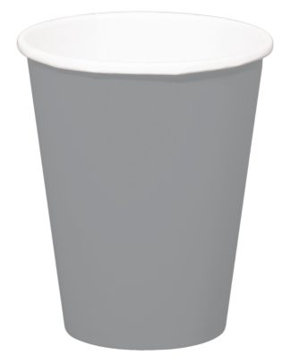Zilverkleurige Bekers 350ml - 8 stuks