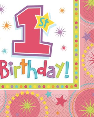 Servetten 1-derful birthday- eerste verjaardag meisje