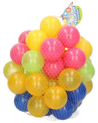 Speelgoed ballenbak ballen - 50x - kunststof - kleurenmix - 6 cm -