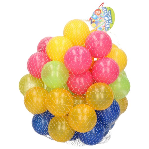 Speelgoed ballenbak ballen - 50x - kunststof - kleurenmix - 6 cm -