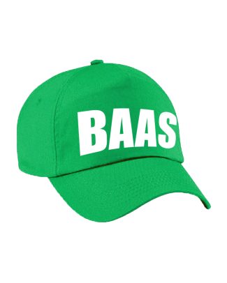 Groene Baas verkleed pet / cap voor volwassenen