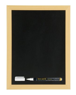 Zwart krijtbord/schoolbord met 1 stift 40 x 60 cm -