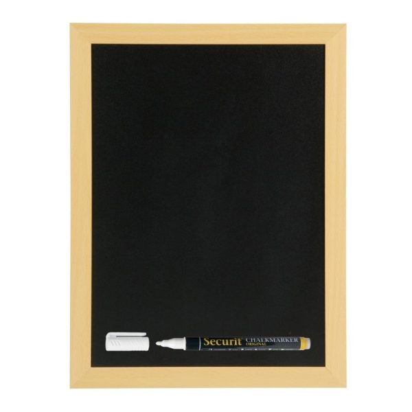 Zwart krijtbord/schoolbord met 1 stift 40 x 60 cm -