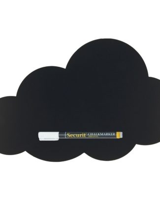 Securit Krijtbord - Zwart - Wolk - 30cm - inclusief stift/marker -