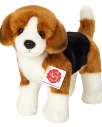 Knuffeldier Beagle hond - zachte pluche stof - premium kwaliteit knuffels - bruin/wit - 23 cm