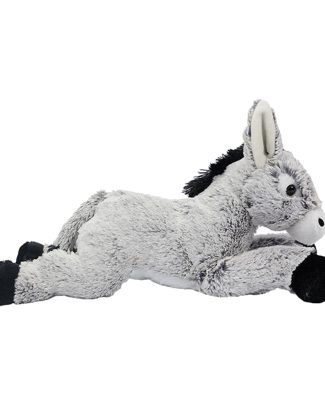 Knuffeldier Ezel - zachte pluche stof - premium kwaliteit knuffels - grijs - 25 cm
