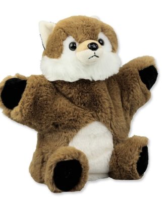 Bruine vossen handpoppen knuffels 22 cm knuffeldieren -
