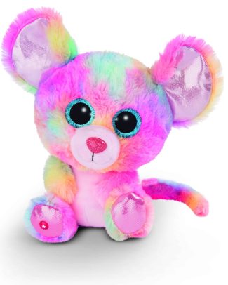 Nici muis Candypop - pluche knuffel - roze - 25 cm