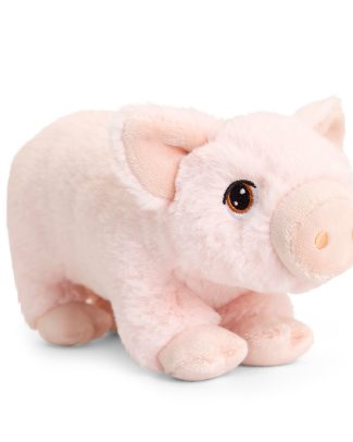 Pluche knuffel dier roze varken/biggetje 18 cm