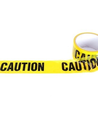 Caution/opppassen afzetlint - geel/zwart - 30 meter - kunststof - hulpdiensten lint