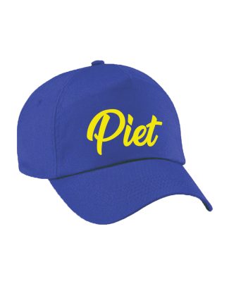 Sinterklaas verkleed pet Pietje blauw voor kinderen