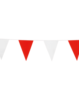 Vlaggenlijn rood/wit - 10 mtr