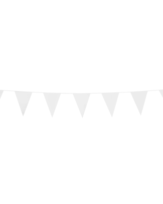 Witte Mini Vlaggenlijn - 3 meter