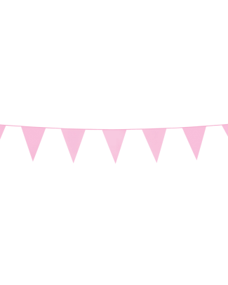 Baby Roze Mini Vlaggenlijn - 3 meter