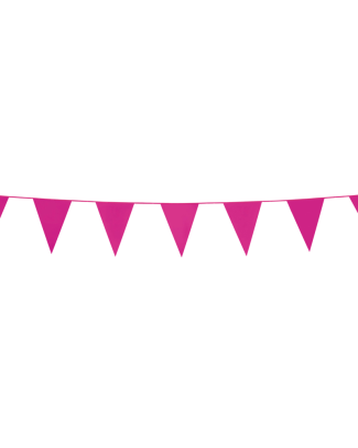 Magenta Roze Mini Vlaggenlijn - 3 meter