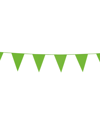 Lime Groene Mini Vlaggenlijn - 3 meter
