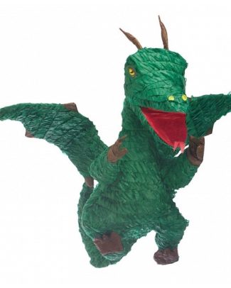Pinata Draak - groen - papier - 56 x 30 cm - feestartikelen verjaardag - Dieren thema
