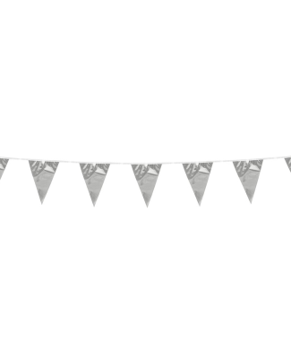 Zilveren Mini Vlaggenlijn - 3 meter