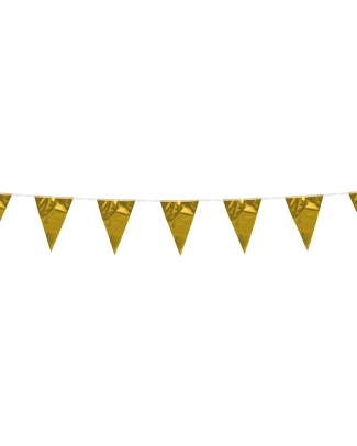 Gouden Mini Vlaggenlijn - 3 meter
