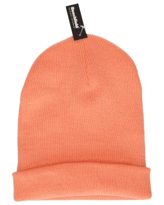 Basic dames/heren beanie wintermuts 100% soft Acryl in kleur lichtroze/perzik
