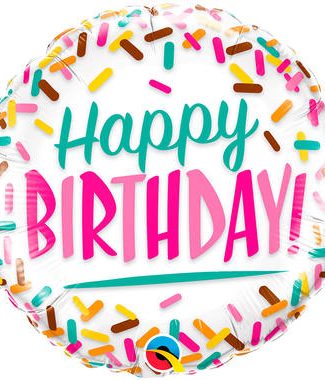 Happy Birthday Sprinkles Folieballon - 45cm