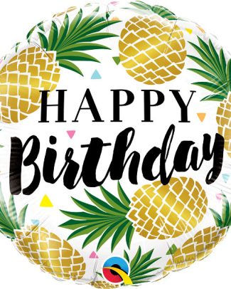 Happy Birthday Ananas Folieballon - 45cm