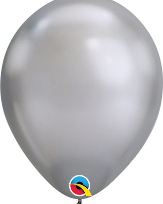 Zilverkleurige Chroom Ballonnen 28cm - 100 stuks