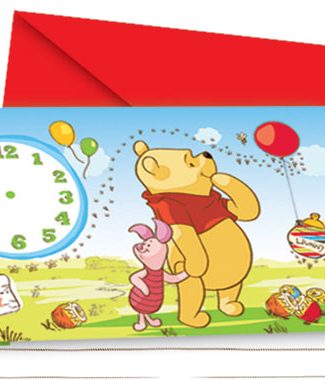 Winnie the Pooh Uitnodigingen - 6 stuks