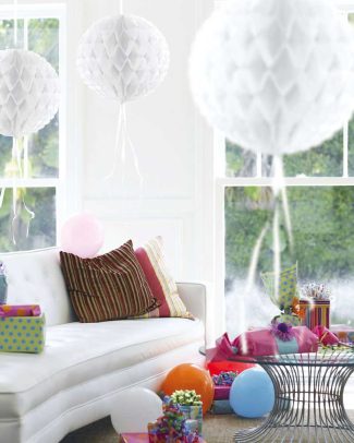 Witte honeycomb bol - 30 cm