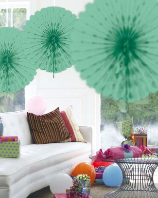 Mint Groene Honeycomb Waaier - 45cm